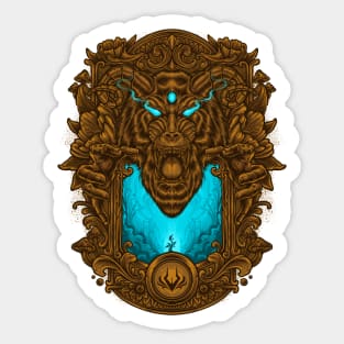 Mystical mandrill Sticker